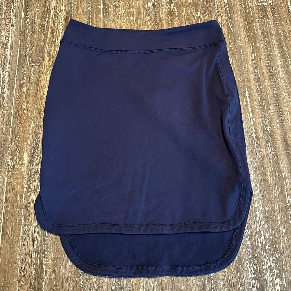 Lululemon City Skirt Navy Blue High Low Pencil Mini Athletic Stretch Womens Sz 4